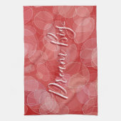 《写真》ぼけ味のスタイルの赤い勾配の質。 テキスト キッチンタオル (縦)