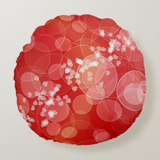 《写真》ぼけ味のスタイルの赤い勾配の質 ラウンドクッション (正面)