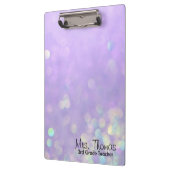 《写真》ぼけ味のパーソナライズなクリップボード(紫色) クリップボード (左)