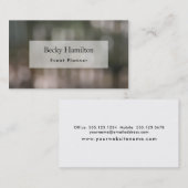 《写真》ぼけ味の写真と離れピケットフェンス 名刺 (正面/裏面)