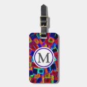 《写真》ぼけ味の正方形 ラゲッジタグ (正面縦)