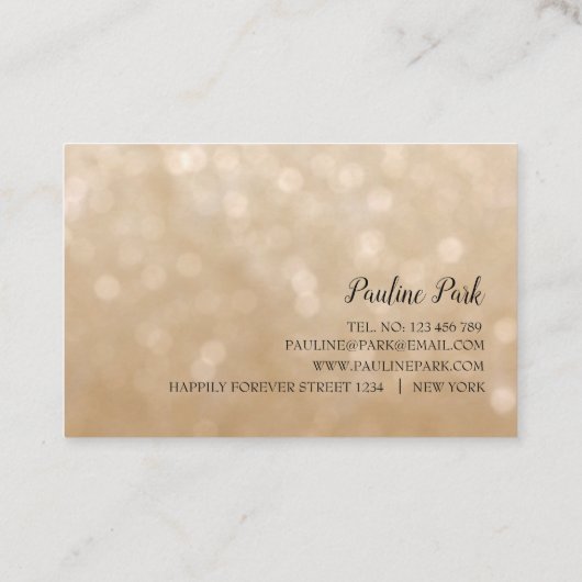 《写真》ぼけ味の美しくエレガントな名刺 名刺 (裏面)