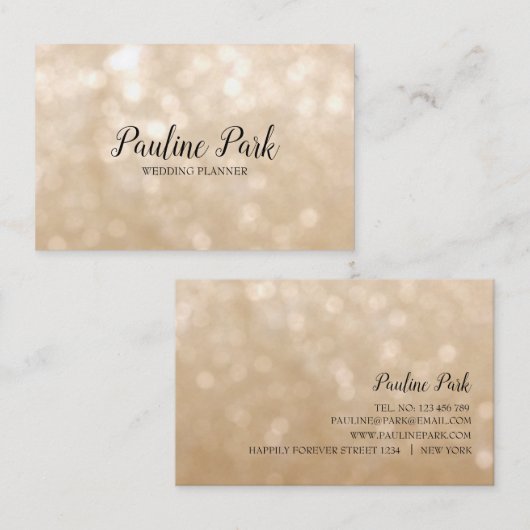 《写真》ぼけ味の美しくエレガントな名刺 名刺 (正面/裏面)