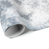 《写真》ぼけ味の雪片のグリッターの輝き ラッピングペーパー (ロールコーナー)