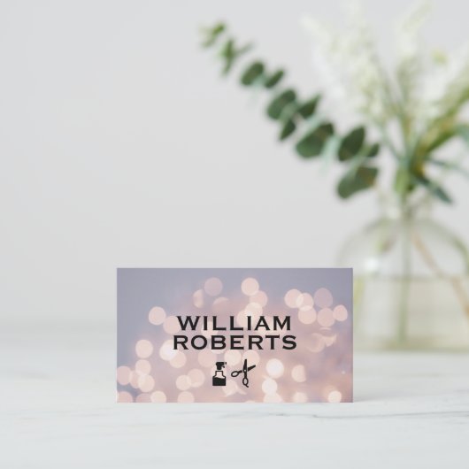 《写真》ぼけ味エレガントサロンシアースプレーボトル 名刺 (スタンド正面)