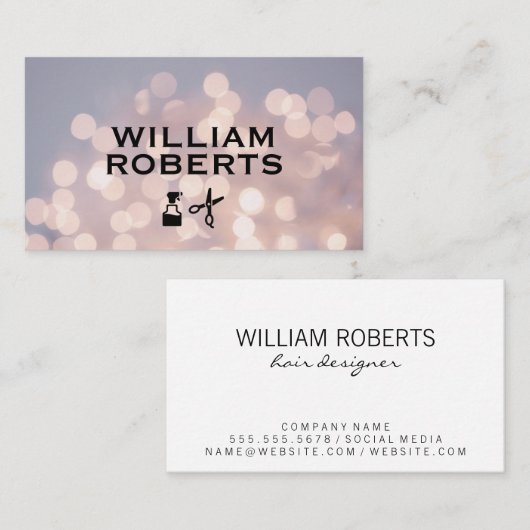 《写真》ぼけ味エレガントサロンシアースプレーボトル 名刺 (正面/裏面)
