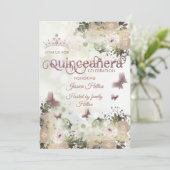 《写真》ぼけ味エレガントバタフライフローラガーデンキンセアニラ 招待状 (スタンド正面)