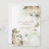 《写真》ぼけ味エレガントバタフライフローラガーデンキンセアニラ 招待状 (裏面)