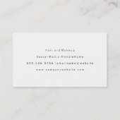 《写真》ぼけ味エレガントモングラム芸術的シルバーブラシ 名刺 (裏面)