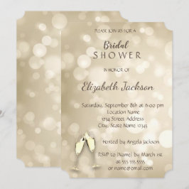 《写真》ぼけ味エレガントワイングラスブライダルシャワー 招待状