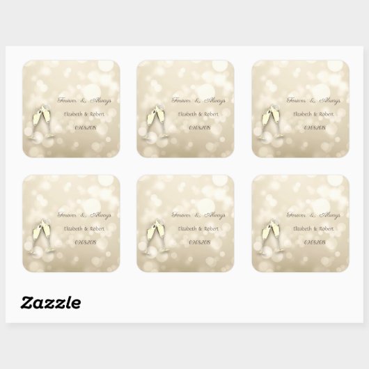 《写真》ぼけ味エレガントワイングラス結婚ズ スクエアシール (シート)