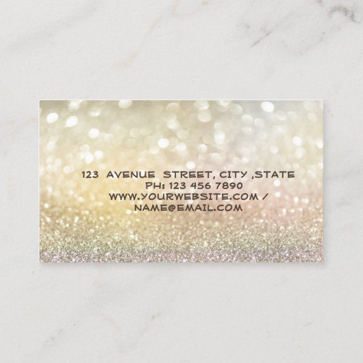 《写真》ぼけ味エレガント金ゴールドエステートブローカーハウスルーフ 名刺 (裏面)