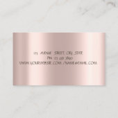 《写真》ぼけ味エレガント金ゴールドロータスバラ金ゴールド 名刺 (裏面)