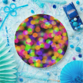 《写真》ぼけ味カラフルバブル ペーパープレート (パーティー)