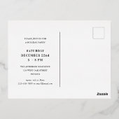 《写真》ぼけ味カラフル応援ゴールドフォイルホリデー招待状 箔シーズンポストカード (裏面)