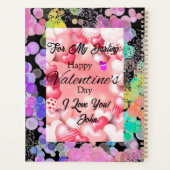 《写真》ぼけ味カラフル抽象芸術モモグラムバレンタインデー プランナー手帳 (裏面)