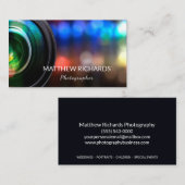 《写真》ぼけ味カラフルSLRカメラレンズ撮影サービス 名刺 (正面/裏面)