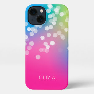 《写真》ぼけ味グラカラフルデーションiPhoneケース iPhone 13ケース