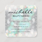 《写真》ぼけ味グラマーと筆記具文字 スクエア名刺 (正面)