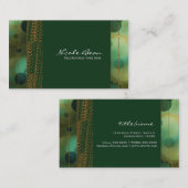 《写真》ぼけ味グラムグリーン&金ゴールドシックな名刺 名刺 (正面/裏面)