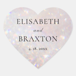 《写真》ぼけ味グリッタースパークルパール結婚ズ ハートシール