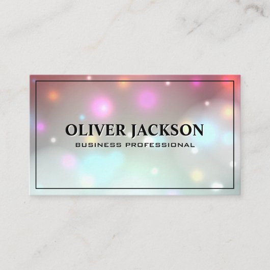 《写真》ぼけ味グロー |魔法の背景 名刺 (正面)