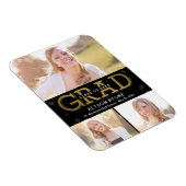 《写真》ぼけ味コラージュ編集可能カラー卒業マグネット マグネット (右側)