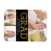 《写真》ぼけ味コラージュ編集可能カラー卒業マグネット マグネット (横)