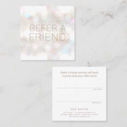 《写真》ぼけ味サロンスパ顧客紹介 紹介カード (正面/裏面)