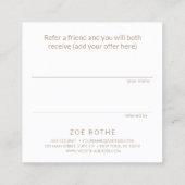 《写真》ぼけ味サロンスパ顧客紹介 紹介カード (裏面)