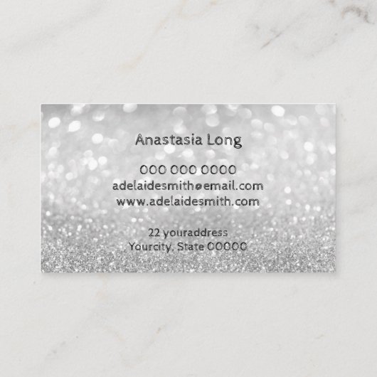 《写真》ぼけ味シルバーロータスフラワーヨガインストラクターブシン 名刺 (裏面)