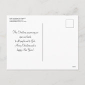 《写真》ぼけ味シンプル恵み宗教的クリスマス シーズンポストカード (裏面)