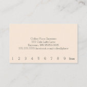 《写真》ぼけ味シーシンプルンロイヤリティコーヒーパンチカード ロイヤリティカード (裏面)