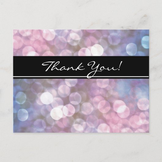 《写真》ぼけ味スパークルライトトレンディー感謝していイベントyou ポストカード (正面)