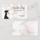 《写真》ぼけ味スプレーボトルハウスクリーニングロゴ事業 名刺 (正面/裏面)