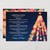 《写真》ぼけ味ツリーのライト、クリスマスメニュー メニュー (正面/裏面)