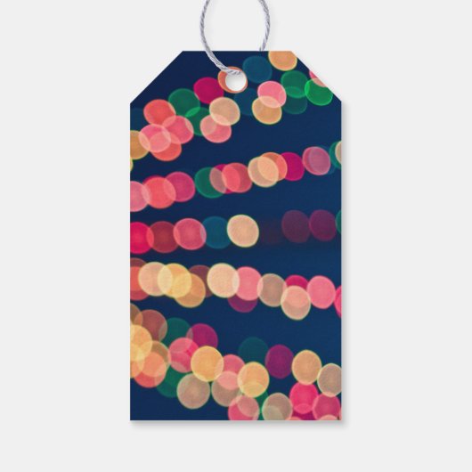 《写真》ぼけ味ツリーのライト、クリスマス ギフトタグ (裏面)