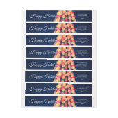 《写真》ぼけ味ツリーのライト、クリスマス ラップアラウンドラベル (シート)