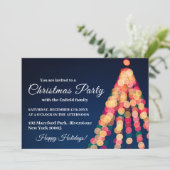 《写真》ぼけ味ツリーライトクリスマスパーティー招待状 案内状 (スタンド正面)