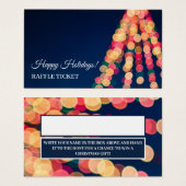 《写真》ぼけ味ツリーライトクリスマスラッフルチケット (正面&裏面)