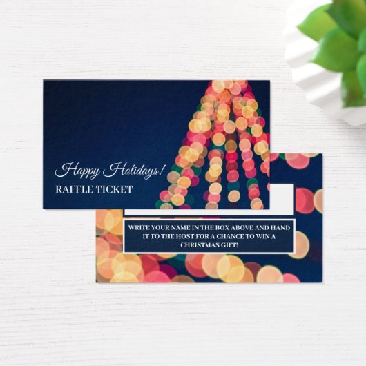 《写真》ぼけ味ツリーライトクリスマスラッフルチケット (デスク)