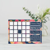 《写真》ぼけ味ツリー照明、クリスマスパーティービンゴ 招待状 (スタンド正面)