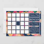 《写真》ぼけ味ツリー照明、クリスマスパーティービンゴ 招待状 (正面)