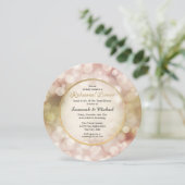 《写真》ぼけ味トゥインクルスパークル金ゴールドリハーサルディナー招待状 招待状 (スタンド正面)