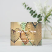 《写真》ぼけ味ハートサンキューカード ポストカード (スタンド正面)