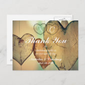 《写真》ぼけ味ハートサンキューカード ポストカード (正面/裏面)