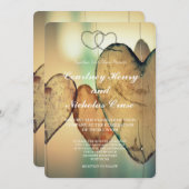 《写真》ぼけ味ハート結婚式招待状 招待状 (正面/裏面)