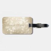 《写真》ぼけ味フォイルコンフェティ金ゴールドグリッターユニコーン ラゲッジタグ (裏面横)