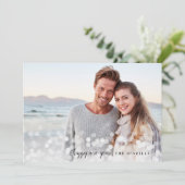 《写真》ぼけ味フレア |あいさつカスタム文ホリデーの写真カード シーズンカード (スタンド正面)