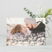 《写真》ぼけ味フレア |ホリデーフォトカード シーズンカード (スタンド正面)